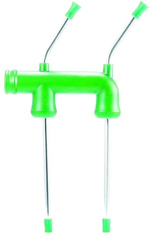 FUYTERY Doppelter Bier Schnorchel Flasche Spender trinkt Bier Bongs für Haus Partys (Grün)