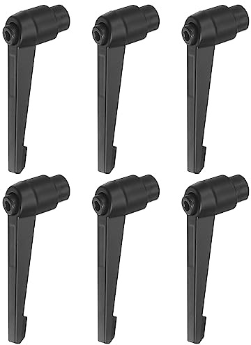 QUARKZMAN 6uds Ajustable Sujeción Palanca Manijas M10 Hembra Rosca Perillas Giratorio Tornillo Bloqueo Rápida Liberación Trinquete Pulsador Botón Mango, Negro