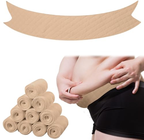 Wesnoy 10 Pcs Tummy Liners for Sweat Rash Cotton Belly Pads Beige XXL