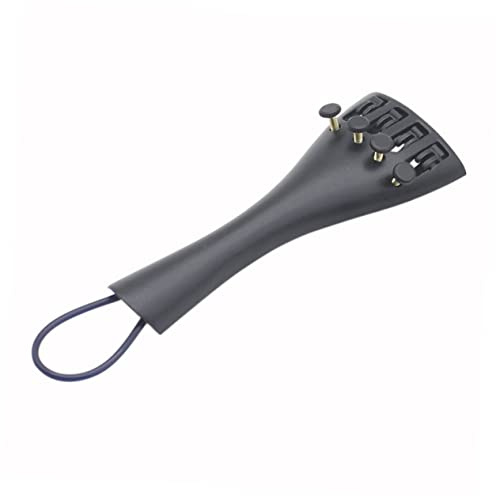 Violin Feinstimmer Saitenhalter 4 Stück Schwarz aus Aluminiumlegierung | Geige Zubehör, Saitenhalter für 4/4-geige und 3/4-geige, 4 Feinstimmer