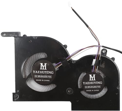 YAEHUING GPU Cooling Fan for MSI GS66 Stealth 10SD/SE/SF/SFS/SGS, 10UG/10UH/10UE MS-16V1/2/3, P/N: BS5005HS-U4Q/U4J, 5W, 5V, 5000RPM, 4.2dB, 4-Pin, Plastic, 1 Year Warranty