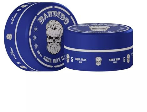 BANDIDO Aqua Hair Wax No.5 – Cire cheveux homme tenue moyenne, 150 ml – Brillance longue durée, effet mouillé – Edge Control – Parfum chewing-gum | Cire pour cheveux adaptée à tous types de cheveux