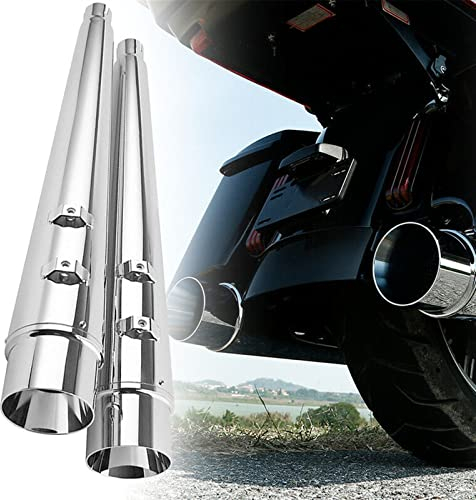 WRIDEX Zubehör Motorrad 4 Megaphon Slip-On Schalldämpfer Auspuff Für Harley Bagger Touring Electra Glide Road King 1995 96 97 98 99 2000 01 02 03 04 05 06 07 08 09 10 11 12 13 14 15 16