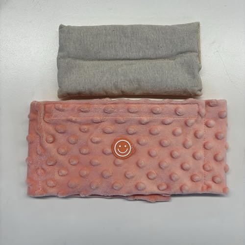 Comfheat Ceinture ventrale chauffante pour bébé - Housse en peluche douce avec coussin chauffant naturel - Pour garder le ventre au chaud - Confortable - Réutilisable - Orange