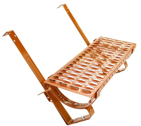 Decket Laufrost für Dach & Schornstein, Komplettset Typ S mit Dachtritt, Haltern, Befestigungen & Befestigungsschrauben, Trittfläche zur Bewegung auf dem Dach, Laufgitter, 80 cm Länge, Ziegelrot