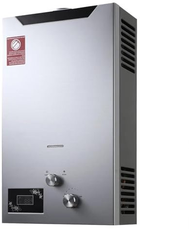 Gas Water Heater,18L LPG Water Heater,Propane Tankless Propane Gas Heater,Demand Hot Water System for Home, RV, and Outdoor Use - Compact, Easy to Install