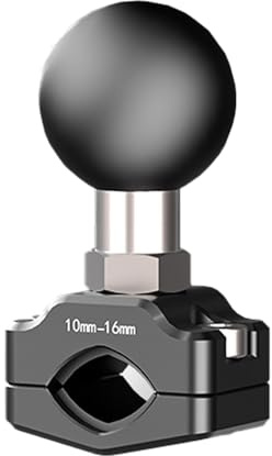 COZERI Lenkerhalterung Montagebasis aus Aluminiumlegierung,Haltebereich 10 mm - 16 mm,mit 1 TPU Kugel für Motorrad, Fahrrad, Spiegel, GoPro, Akaso, DJI Insta360 Action-Kamera