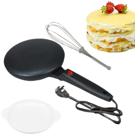 Crepiera Elettrica Generica, Crepiera Automatica Teglia Per Pancake Antiaderente Portatile Da 600 W, Padella Per Pancake Antiaderente Con Controllo Termostatico Da 7,87 Per La Casa Con