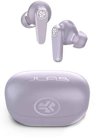 JLab Go Pods ANC Öronsnäckor - Trådlösa Bluetooth Brusreducerande, Lila | Hybrid Active Noise Cancelling Bluetooth, 26+ H speltid, IP55, anpassningsbart ljud via app, Multipoint, tydliga samtal