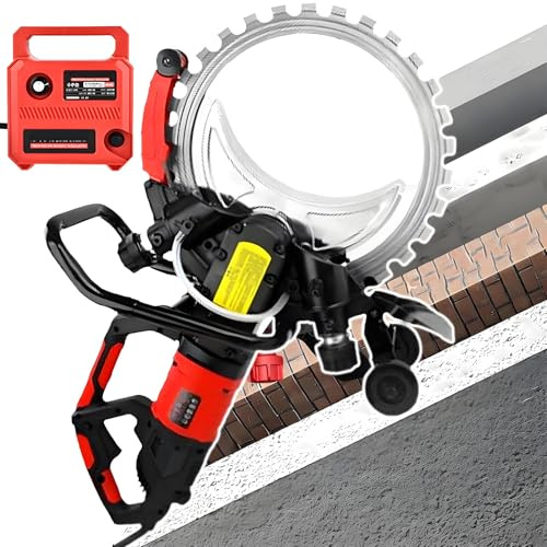 Electric Concrete Cutter Saw, 9500W Handheld Ring Saw for Wall Cutting, 3300RPM, 11.4 Depth, Wet Cutting Machine for Brick Slotting and Concrete