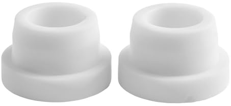 EasyByMall 2-Pack Pool Ladder Bumpers for Inground Swimming Pools – Rubber End Caps Fits 1.90 ID Tubing, Non-Slip, Chemical-Resistant, White