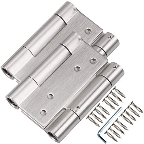 Stahlia Pendeltürscharnier EDELSTAHL H: 100mm (1 Paar) Türscharniere Pendeltürbänder Schwingtür Scharnier Saloontür Scharniere Edelstahl