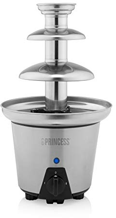 Princess 292998 Fuente de chocolate XL con 2 ajustes de potencia, 3 alturas, 0,7 litros de capacidad, 32.5 cm de altura, carcasa de acero inoxidable, apta para todo tipo de chocolate, 90 W