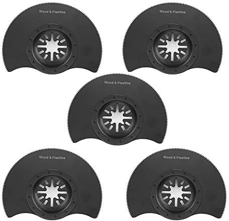 Yosoo Health Gear Oszillierende Sägeblätter, 5-teiliges Multitool-Schnellwechsel-Sägeblatt-Kit, Kohlenstoffstahl, Metall, Kunststoff, Holz, Industriell, 88 mm, Schwarz
