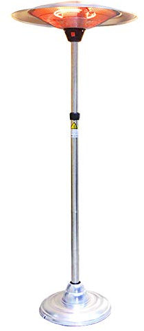 Electric Garden Patio Heater, Freestanding Outdoor Carbon Fiber Heater Space Heater for Pergola or Gazabo - 3 Power Settings - Dumping Protection