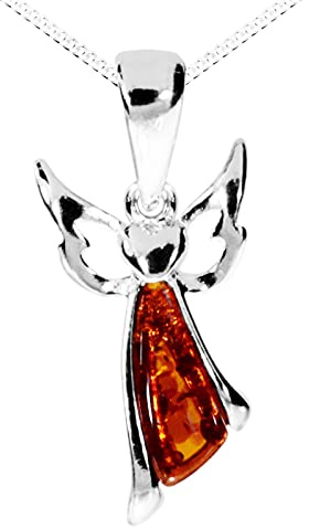 Ostsee-Schmuck - Kette mit Anhänger - Silber 925/000 - Bernstein - Feierliche Anlässe - Erwachsene, religiös interessiert - Kette