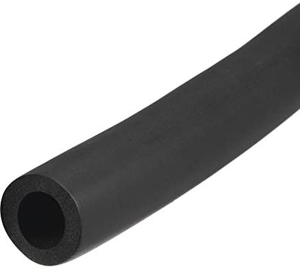 sourcing map 1m Rohrisolierung Schaumstoff, Durchmesser 16mm Isolierstärke 5mm Heizungsrohr Verkleidung für Fitnessgeräte, Rohre, Handhaben (Schwarz)