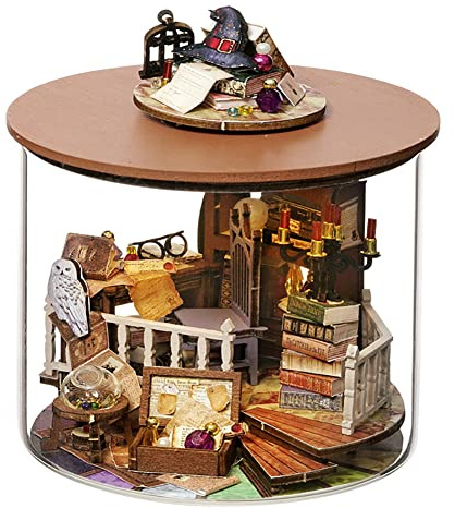 TOPBSFARNY DIY LED Lichter Miniatur Puppenhaus Kit Street Shop Puppenhaus Modell Holzmöbel für Valentinstag kreative Geschenke