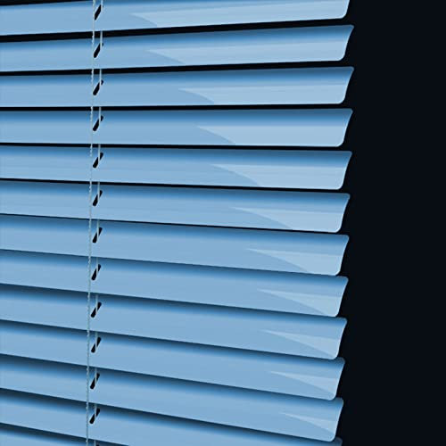 JLXJYS Jalousette Plissees Aluminium-Jalousie, Innen-/Außenmontage, Blau Blackout Wasserdichtes Rollo für Küche, Büro, Bad, Schlafzimmer (Size : 120x140cm (47.2x55in))