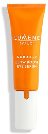LUMENE Nordic-C [VALO] Glow Boost Eye Serum | Reduziert das Erscheinungsbild von Augenringen | Reich an Antioxidantien mit Vitamin C und Hyaluronsäure | Vegan | 10 ml