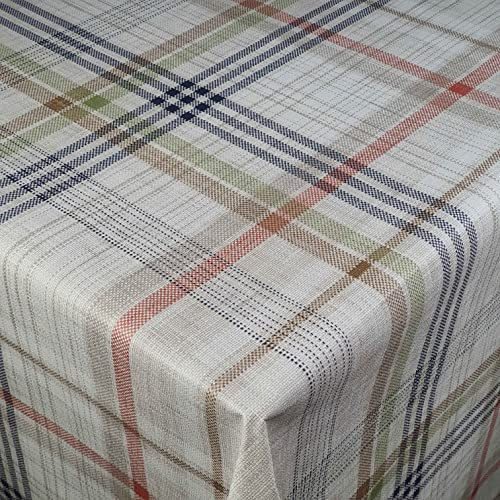 Wachstuch Wachstischdecke Tischdecke Robust Karo Grau Beige Eckig 120 x 160 cm Gartentischdecke abwaschbar