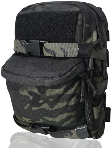 TWINFALCONS Taktische Trinkrucksack, Molle Rucksack 500D Nylon Trinkrucksack Tasche für 2L Trinkblase für Paintball Airsoft Wandern Reiten