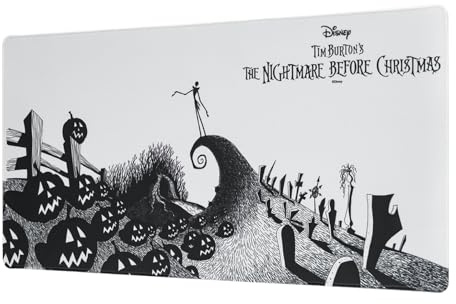 Alfombrilla de ratón XXL Pesadilla Antes de Navidad - Protector de Escritorio Disney (Mouse Pad) Alfombrilla de Escritorio : Impermeable y Antideslizante (80X35 cm)
