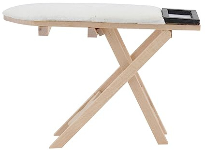 Veemoon Mesa De Planchar Casa De Muñecas Cuarto De Lavado Juego De rol De Lavandería Tabla De Planchar para Muñecas Adornos De La Casa De Muñecas Algodón Niño Casa Pequeña Miniatura