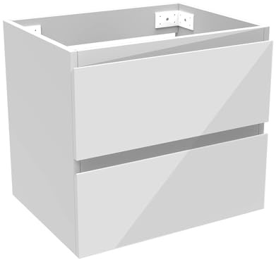 Aica Sanitär Waschbeckenunterschrank 60cm Unterschrank Badschrank Waschtischunterschrank Hochglanz Weiß