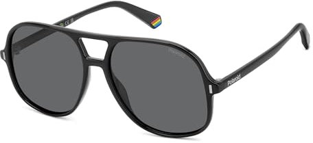 Polaroid PLD 6217/S Sonnenbrille, Schwarz, 57, Unisex, Erwachsene, schwarz, 57