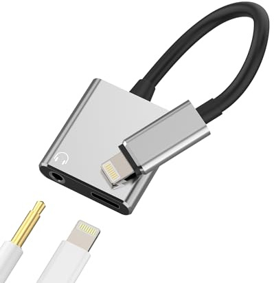 Cable adaptador Lightning a conector de auriculares de 3,5 mm para iPhone, cable adaptador AUX para Apple MFI, cable de audio, dongle, convertidor de carga de música para iPad Air 7 8 Plus 11 12 13 14