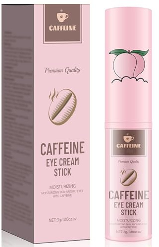Caffeine Eye Cream Stick,Eye Cream for Anti-Aging Dark Circles Puffiness, and Wrinkles Hydrating Under Eye Cream with Hyaluronic Acid and Retinol Lifting And Firming Eye Cream,3g