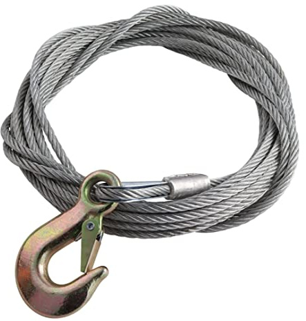 Drahtseil Stahlseil mit Haken Ø 6mm / 8,5m für Alko usw. Seilwinde Seilzug Handseilwinde