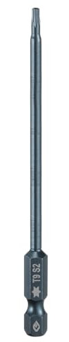 QUARKZMAN T9 Torx Bit Set, 100mm Länge Bitsatz 1/4 Zoll Sechskantschaft S2 Stahl Magnetisch für Schraubendreher Akkuschrauber Schrauben Werkzeug