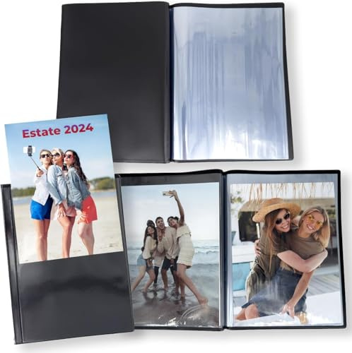 5 Fotoalben, 13 x 19, 13 x 18 cm, weicher Einband, personalisierbar, Bilderrahmen 13 x 19, 13 x 18 cm, mit 18 Umschlägen, Archviation für bis zu 180 Fotos – ideal für Fotos, Menüs, Karten, Rezepte