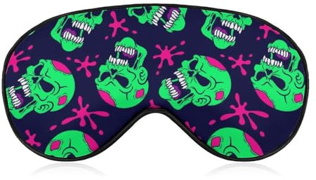 Bequemer Augenschutz für die Nacht, coole, lustige Augenabdeckung mit Zombie-Totenkopf, weiches, elastisches Band für Damen und Herren