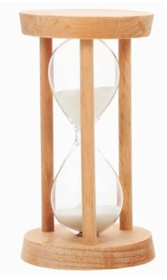 Runiash Sand Timer 3 Minutes Hourglass Sand Clock Timer Mini Wooden Sand Timers for Games Home Room Office Decor White