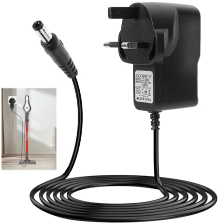 Eddrfy 26V 0.5A Battery Charger Compatible with Hoover H-Free 100 200 500 700 800, 2M Power Adapter with UK Plug, Replacement Charging Cable for Cordless Vacuum Cleaner, Safe and Reliable Charging