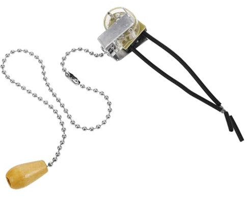 Veemoon Interruptor De Luz De Cordón Cromado 30 Cm, Interruptor Silencioso De Luz Para Baño y Techo, Accesorio De Lámpara Diy, Repuesto Práctico y Seguro Para Lámparas De Pared y Techo