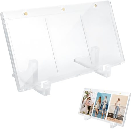 TMZELOA Magnetic Card Holder 35PT Fundas Magnéticas Tarjetero Protección UV Transparentes Cartas Coleccionables Marco con 2 Soportes para MTG Deportes Fotos Tarjetas Béisbol Fútbol