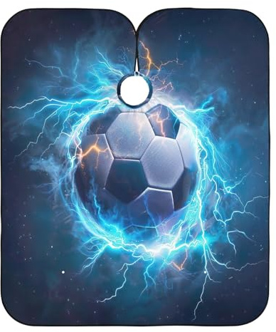 Capa de peluquero profesional para balón de fútbol, 64.9 x 55.1 pulgadas, capa de champú para salón de belleza