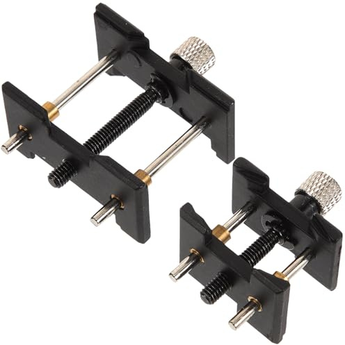 AKOOSY Porte Mouvement Horlogerie en Métal Noir, 2pcs Outil de Réparation Sécurisé pour Maintenir Mouvements de Montre, Résistant Accessoires pour Montres
