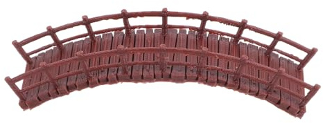Hohopeti Miniature Chinese Style Bridge Ornament Plastic Micro Arch Bridge Model for Dollhouse Fairy Garden Aquarium Decoration Zen Garden Accessories