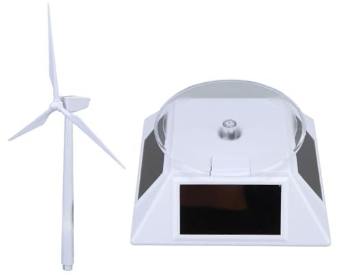 Mini Solar Wind Mill Solar Powered Windmill,Educational Decorative Dual Use Turbine Solar Powered Windmills Desktop Wind Turbine Model for Stem Learning and Home Decor