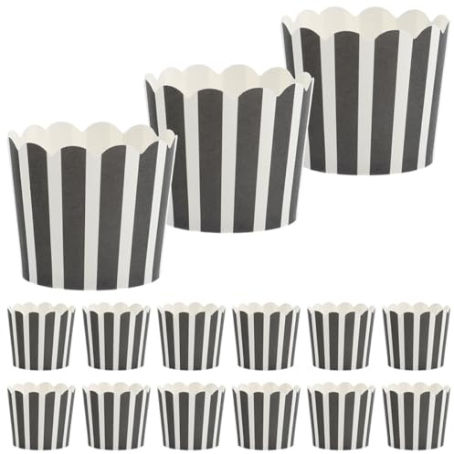 Zerodeko 50 Moldes de Papel para Cupcakes Resistentes, Fáciles de Desmoldar, Ideales para Repostería en Tiendas y Cafeterías