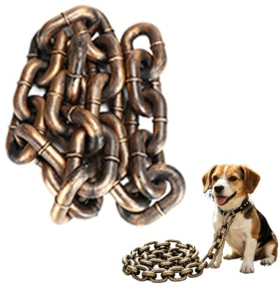 Dog Chains for Outside Heavy Duty Lightweight | Large Simulated Iron Pet Chain for Puppy Small Medium Large Breed Home Indoor Park Travel Camping Walking