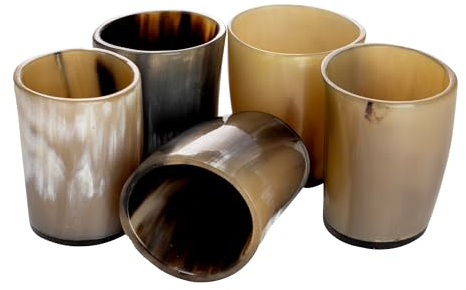 Schnapsglas aus Horn, Kunsthandwerk, Vintage-Stil poliert Ferien Geschenke Neu jahre Geschenk