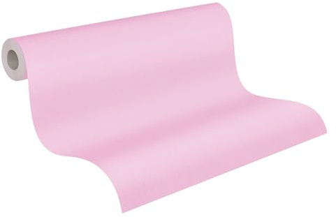 A.S. Création Unitapete Little Love Tapete einfarbig unifarben PVC-freie Vliestapete rosa seidenmatt glatt 383228