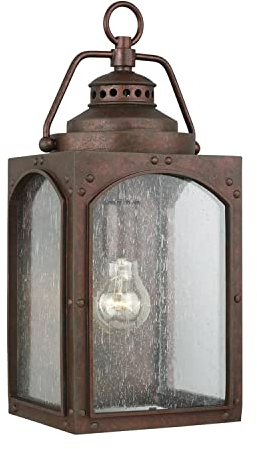 Licht-Erlebnisse Außenleuchte Wand in Kupfer antik E14 Rustikal Vintage IP44 Wandleuchte außen Laterne Garten Haus