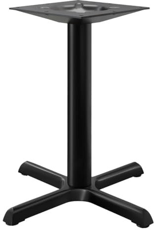 GGMMÖBEL SAN.Marco | Tischgestell | Schwarz | 4 Fuß: 76 x 76 cm | Säule: 7,6 x 72 cm | Fuß: 76 x 76 cm | Rohr: Ø7,6 cm | Gesamthöhe: 72 cm | max: Ø80 cm Tischplatte